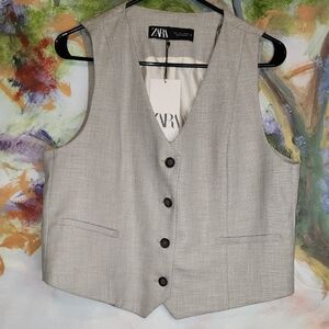 Zara Light Gray Women's Vest